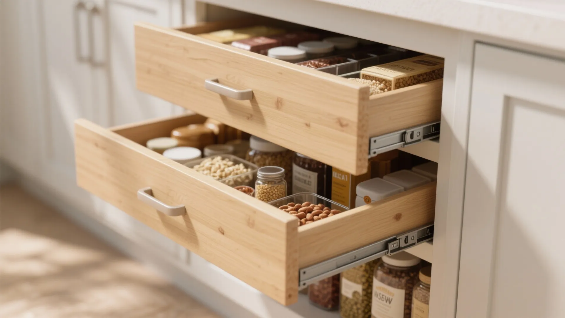 7. Under-Counter Pantry Drawers