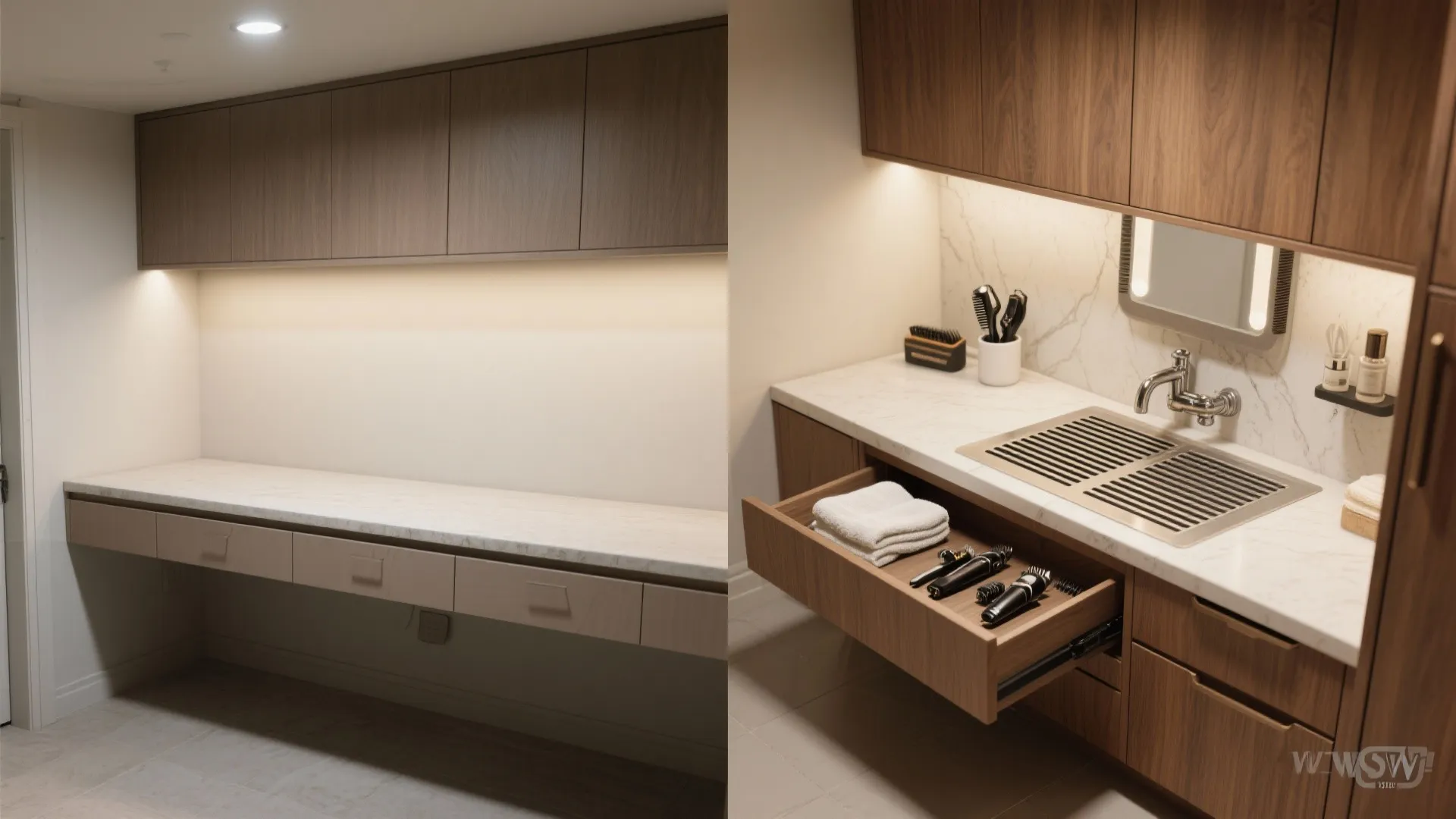 4. Built-in under-counter nook