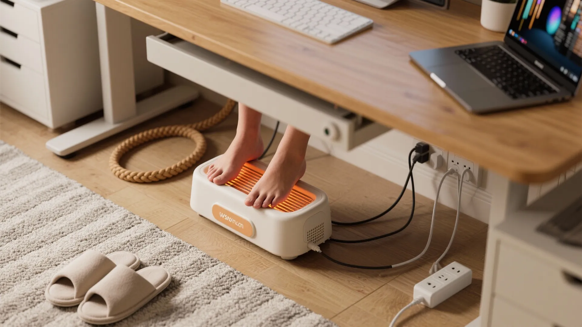 4. Under-desk foot warmers (budget cozy)