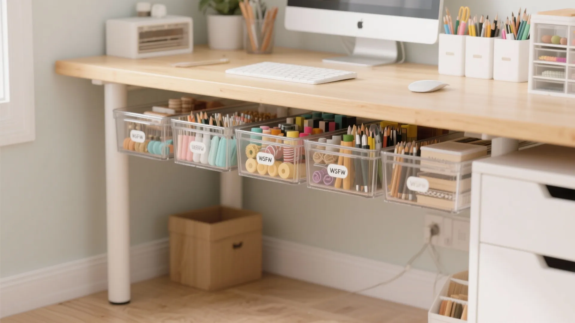4. Under-Desk Rolling Drawers