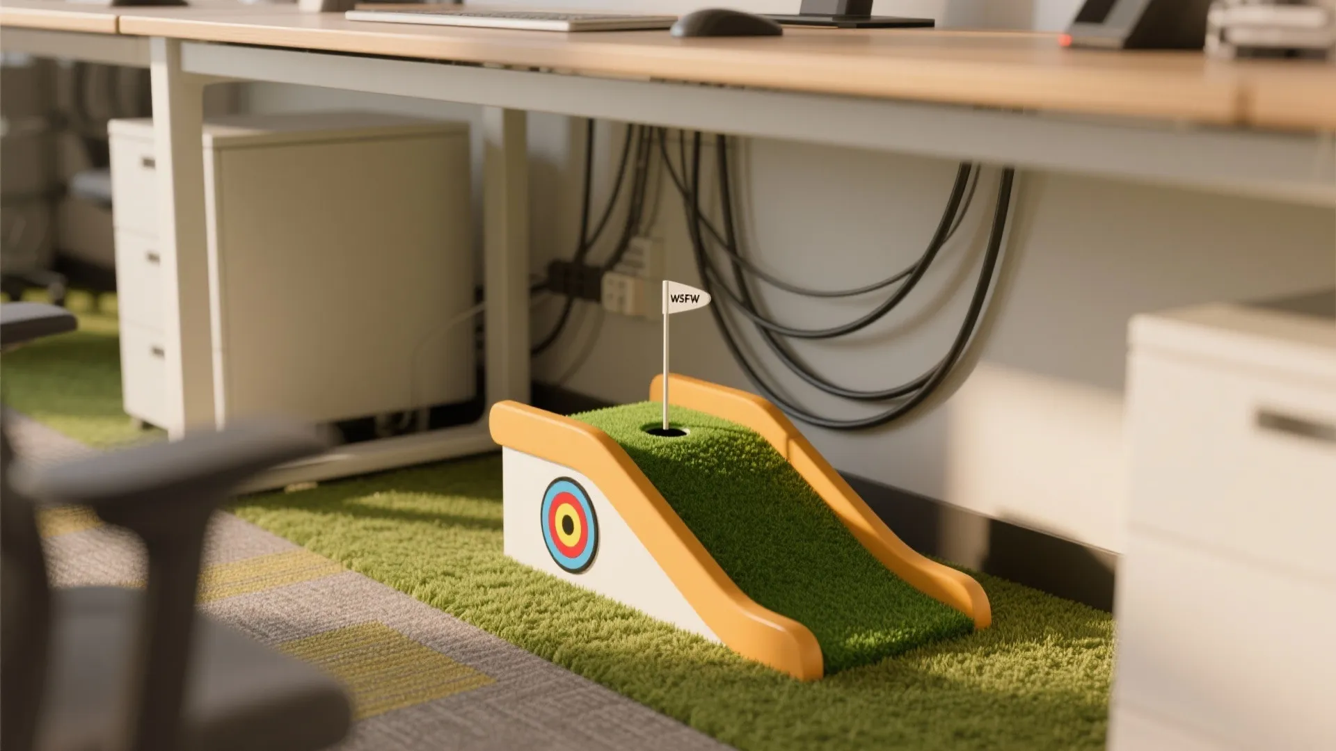 2. Under-Desk Tunnel Shot