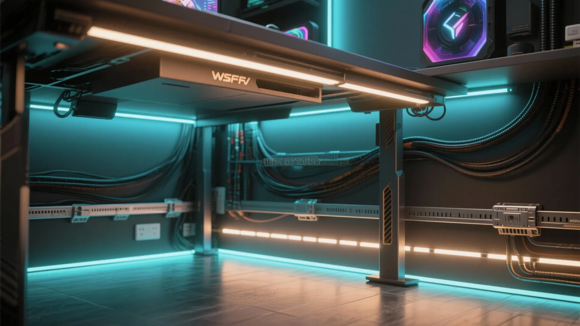 Under-Desk RGB Accents with Cable Management