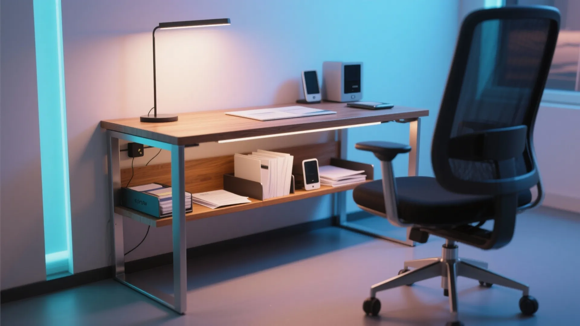 5. Under-Desk Storage Shelves