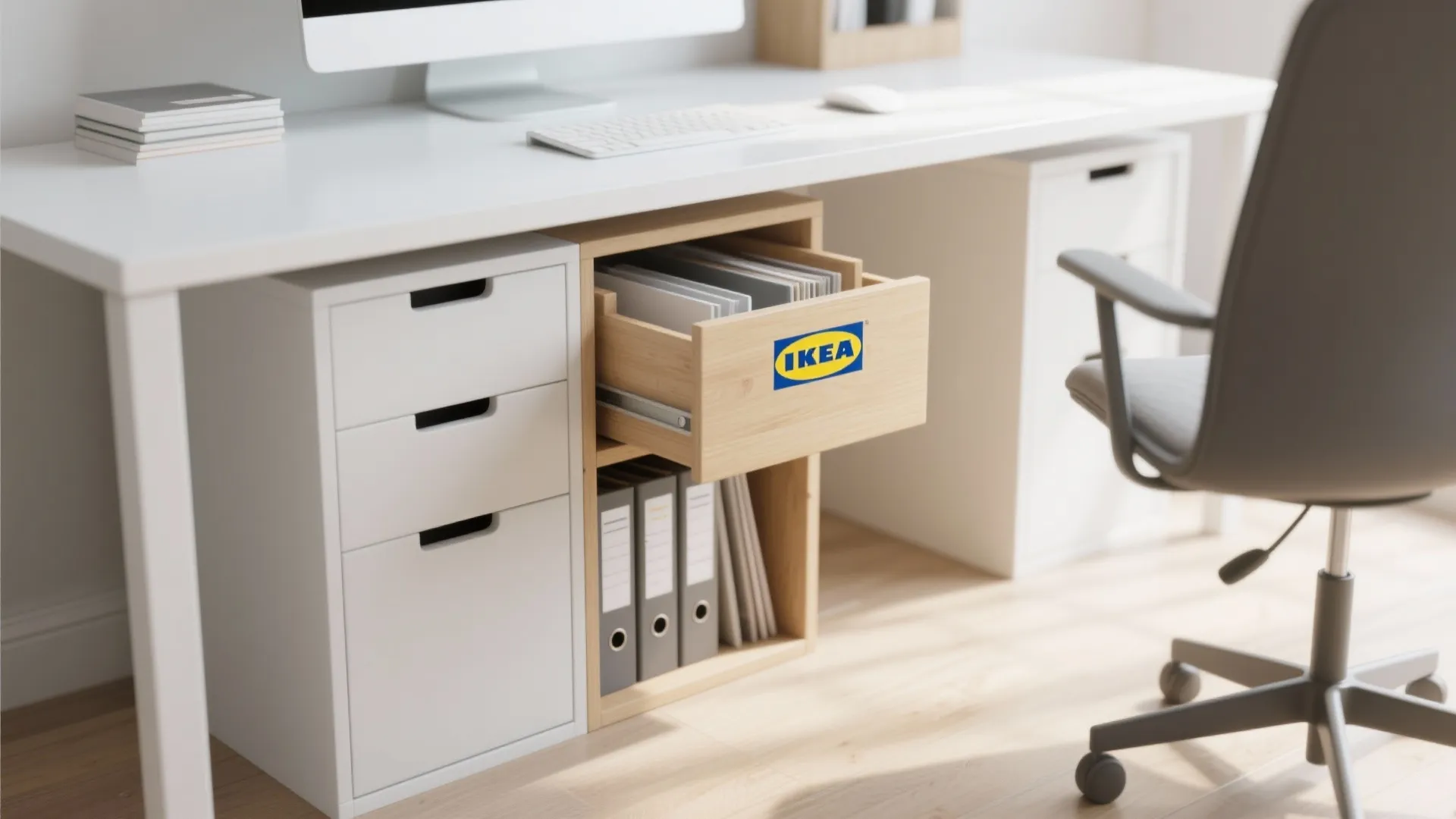 5. Under-desk filing solutions