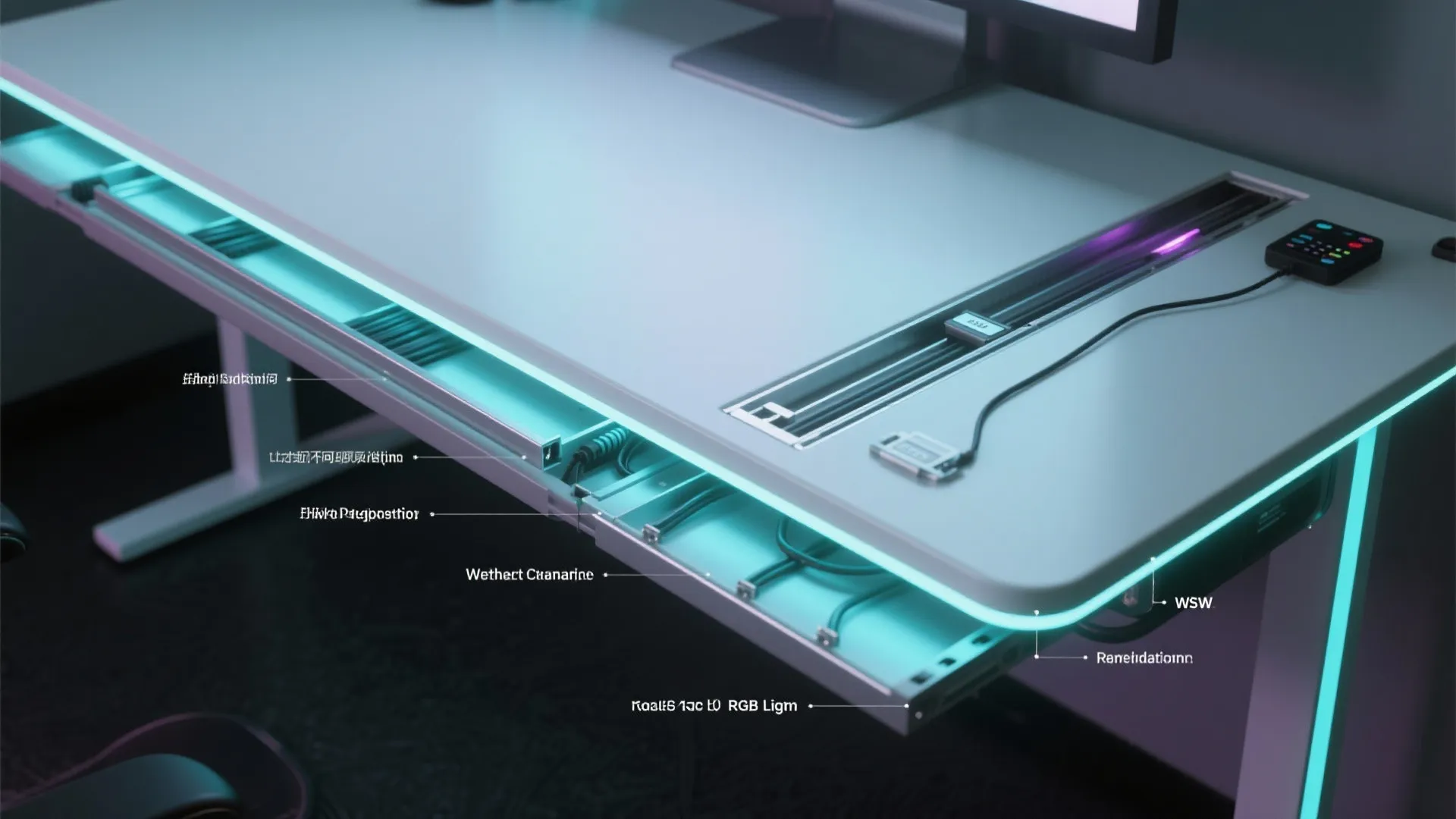 Under-Desk RGB Accents with Cable Management