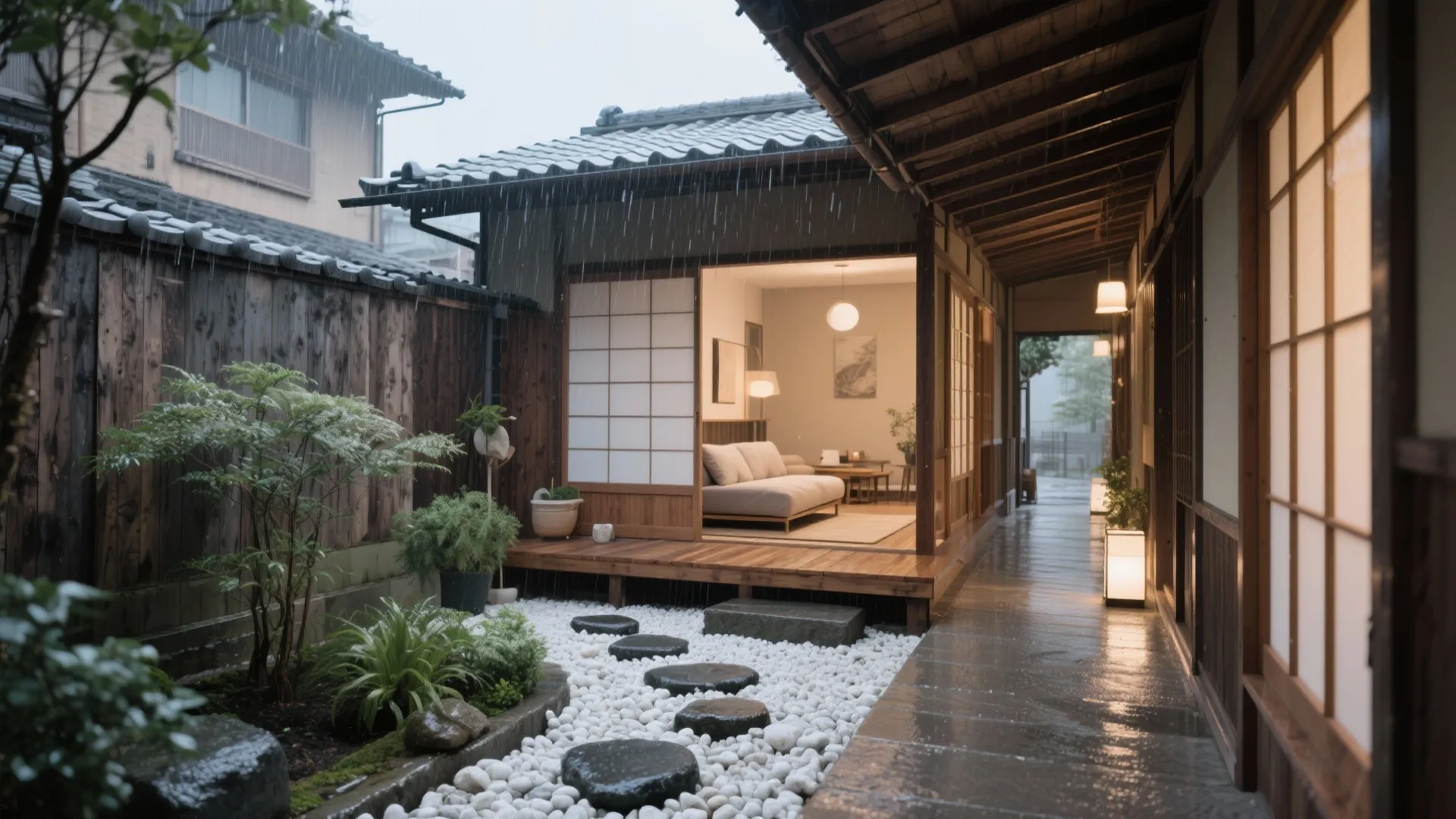 軒下＝外のもう一部屋にする｜動線計画と京都の路地感を平屋へ