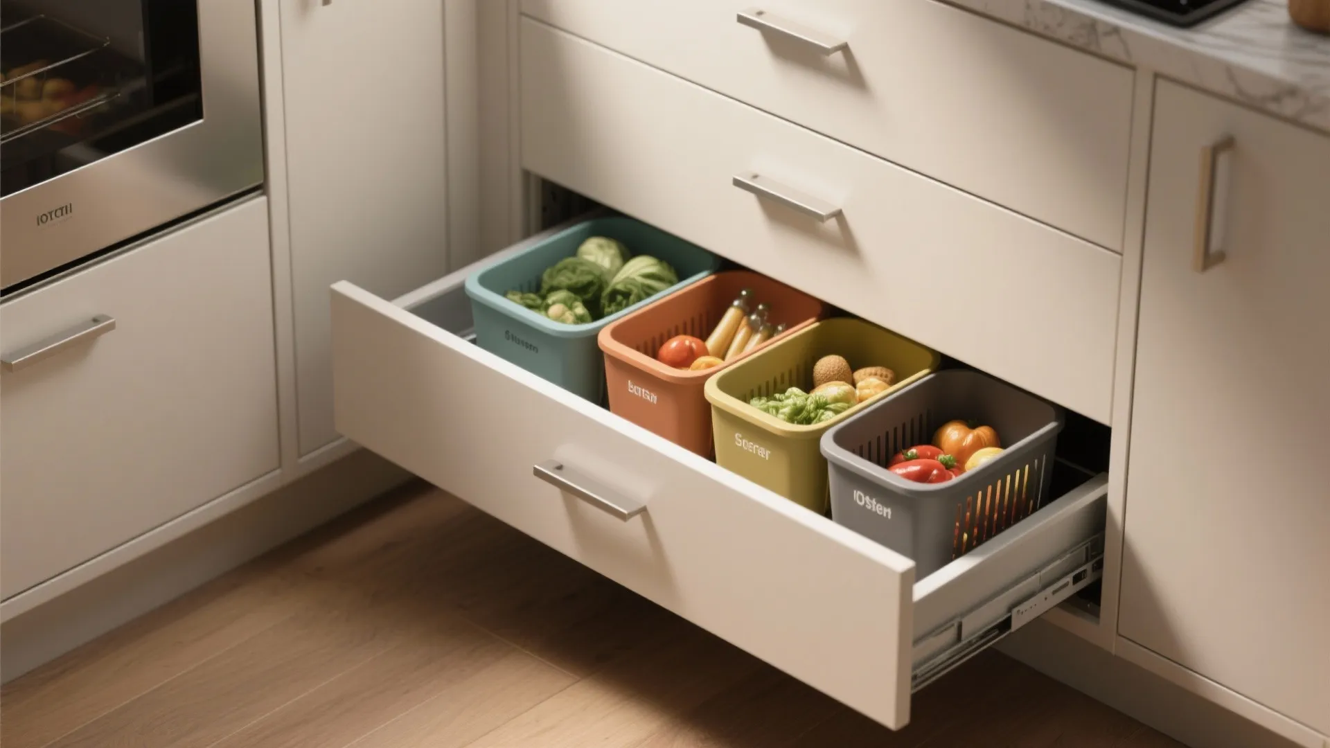 4. Under-Counter Hampers and Drawer Counters