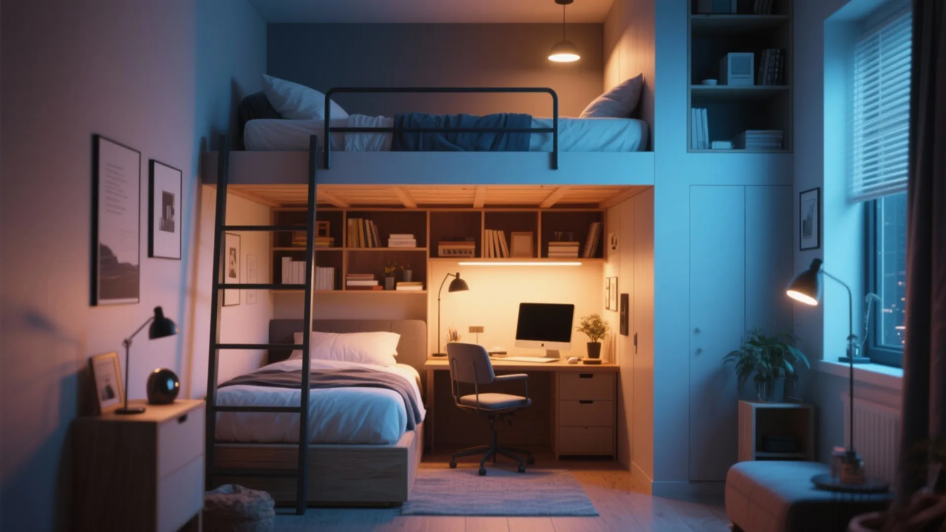 6. Under-Loft Desk Zone