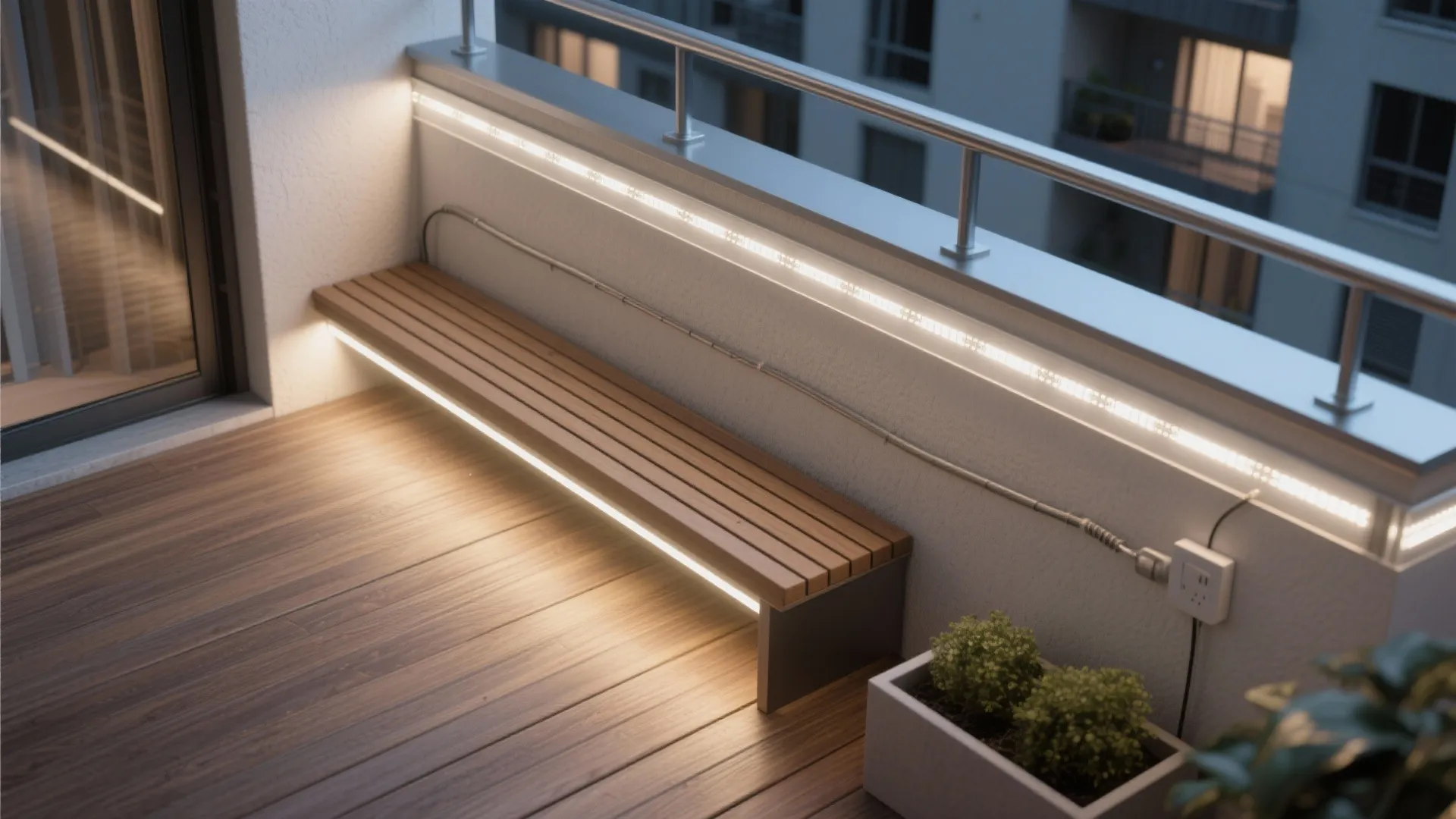 Under-Rail LED Strips for an Invisible Glow