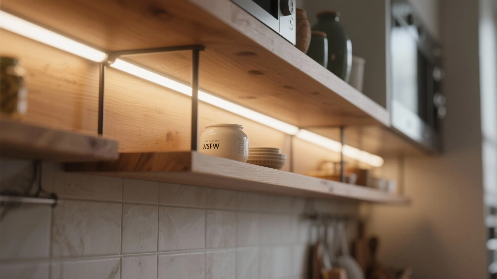 10. Under-Shelf LED Strips