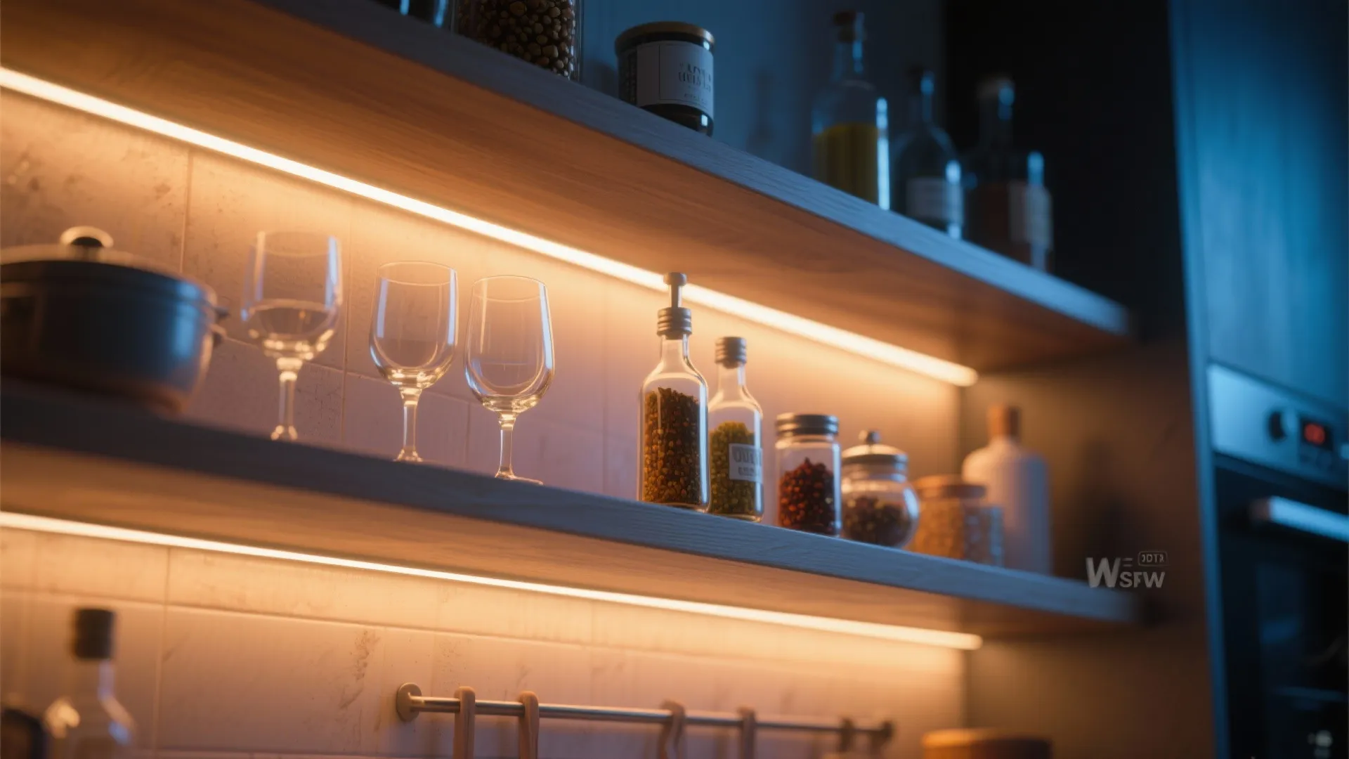 4. Add Under-Shelf Lighting
