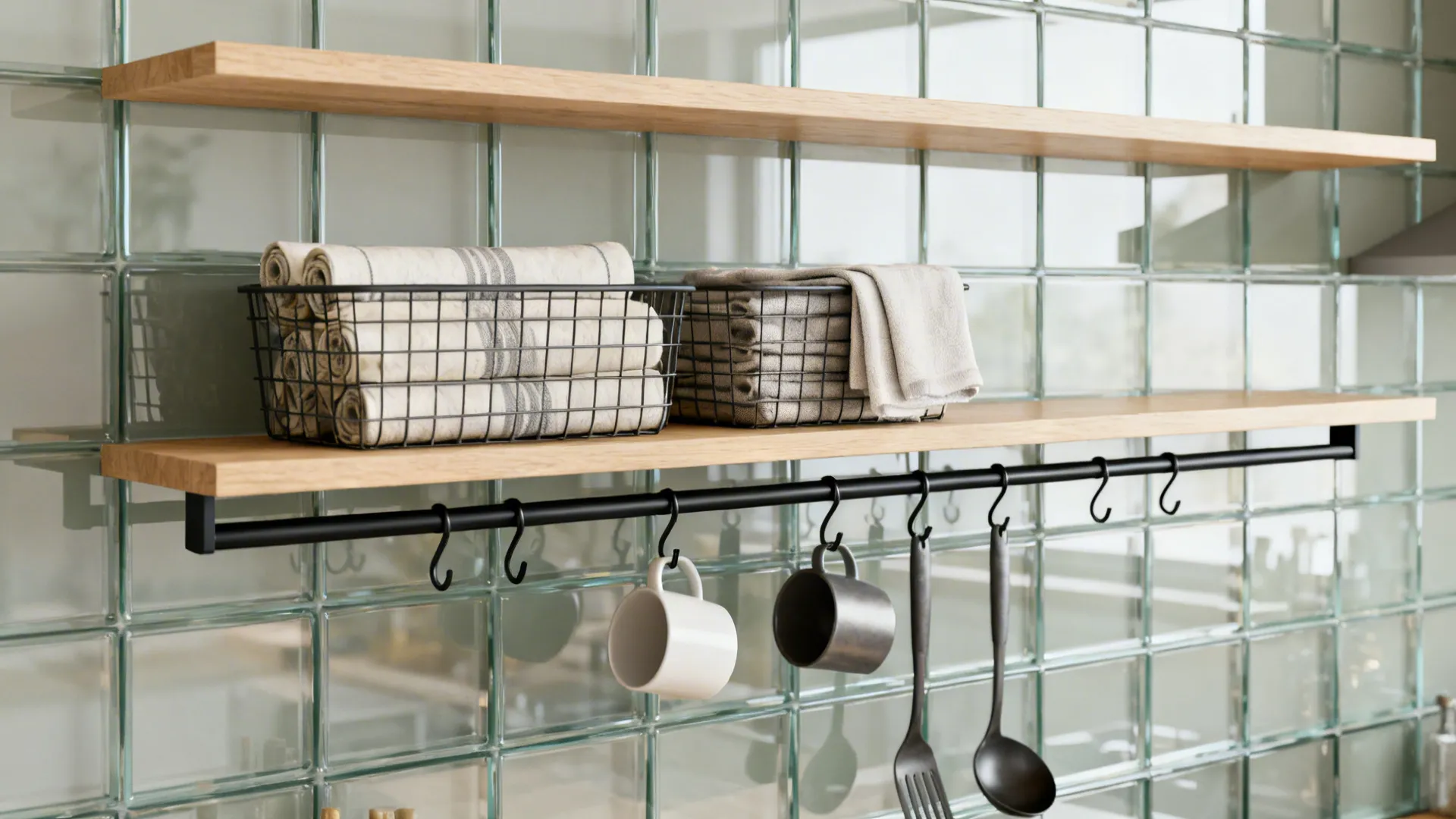 Under-Shelf Hanging Baskets and Rail Systems