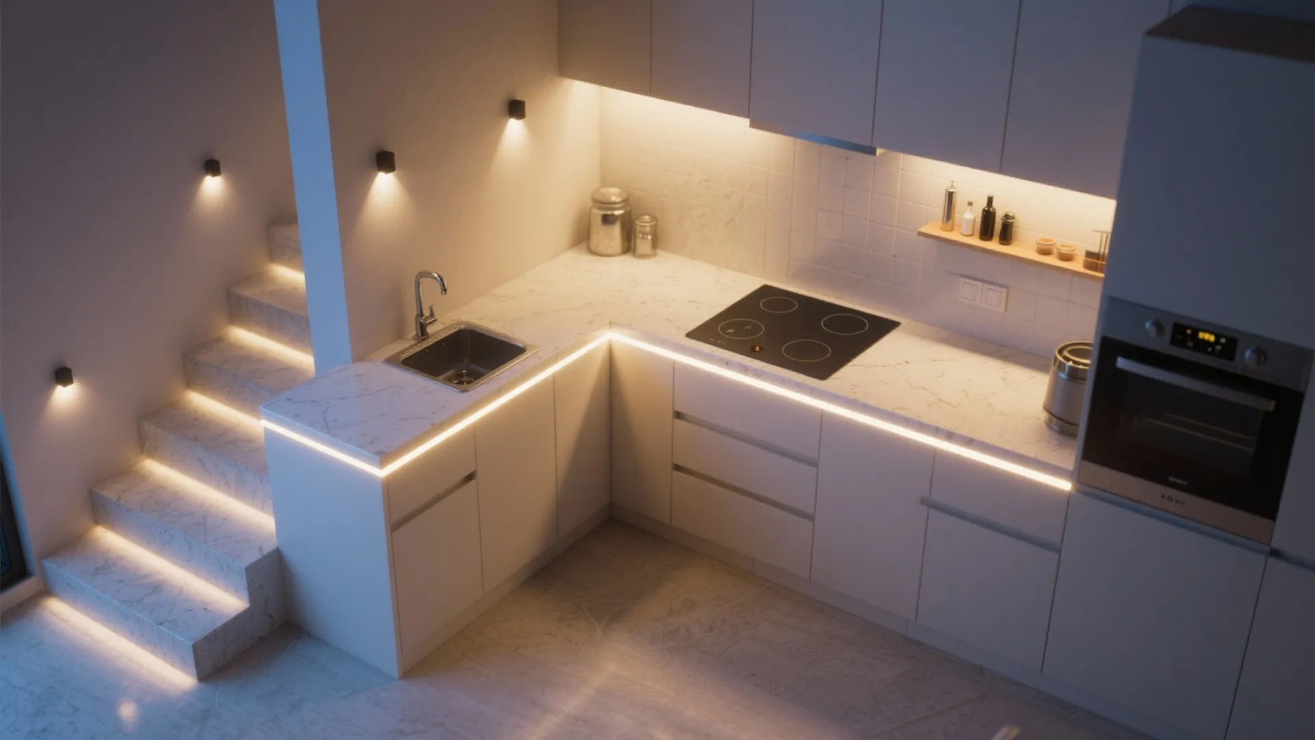 5. Under-Shelf and Stair Wall Lights