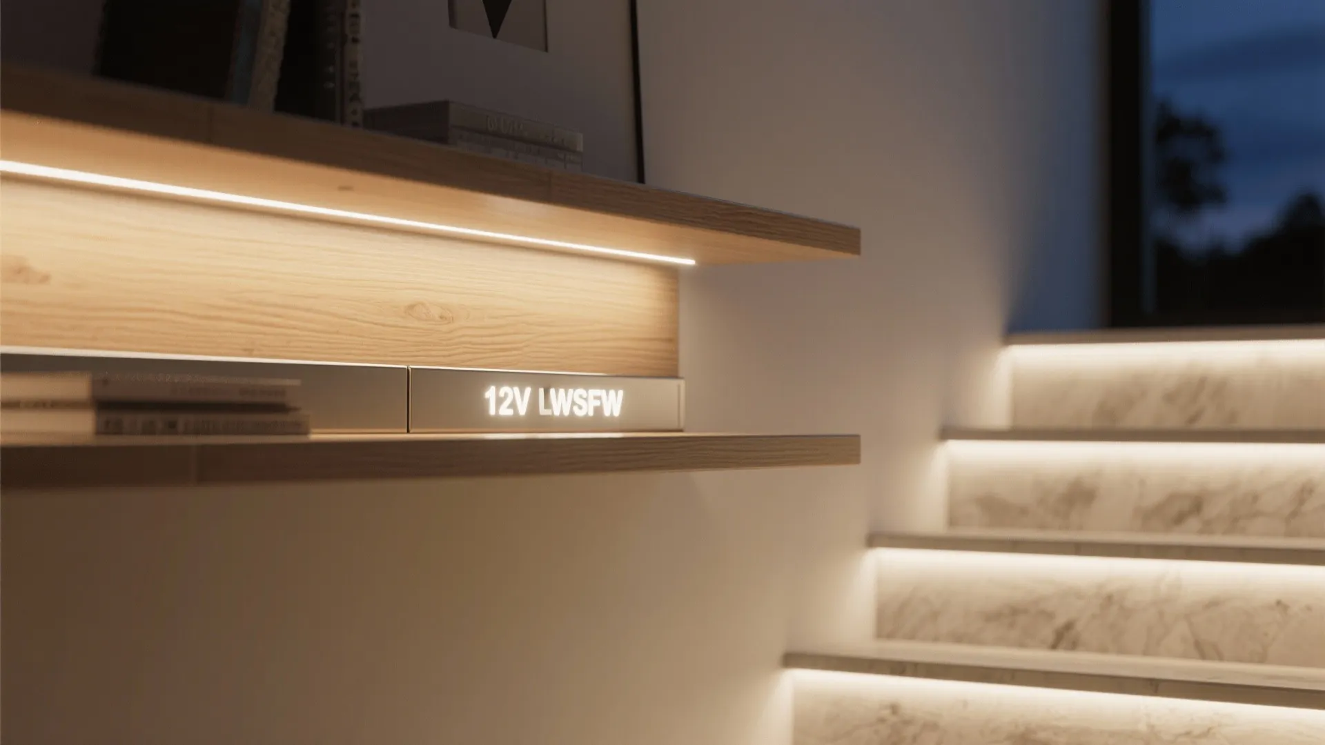 5. Accent steps and under-shelf strips