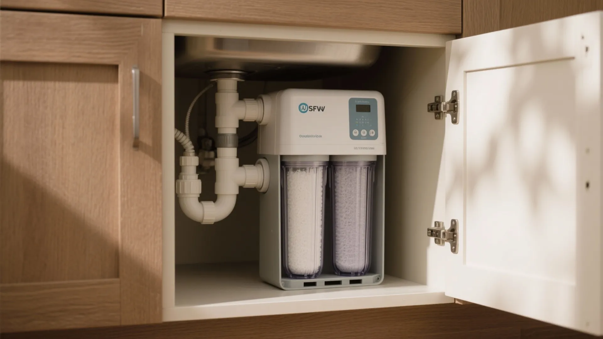 1. Under-sink compact softener
