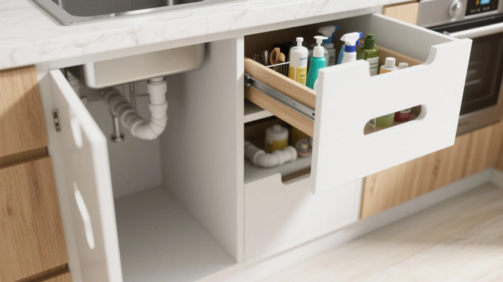 3. Under-Sink Drawers