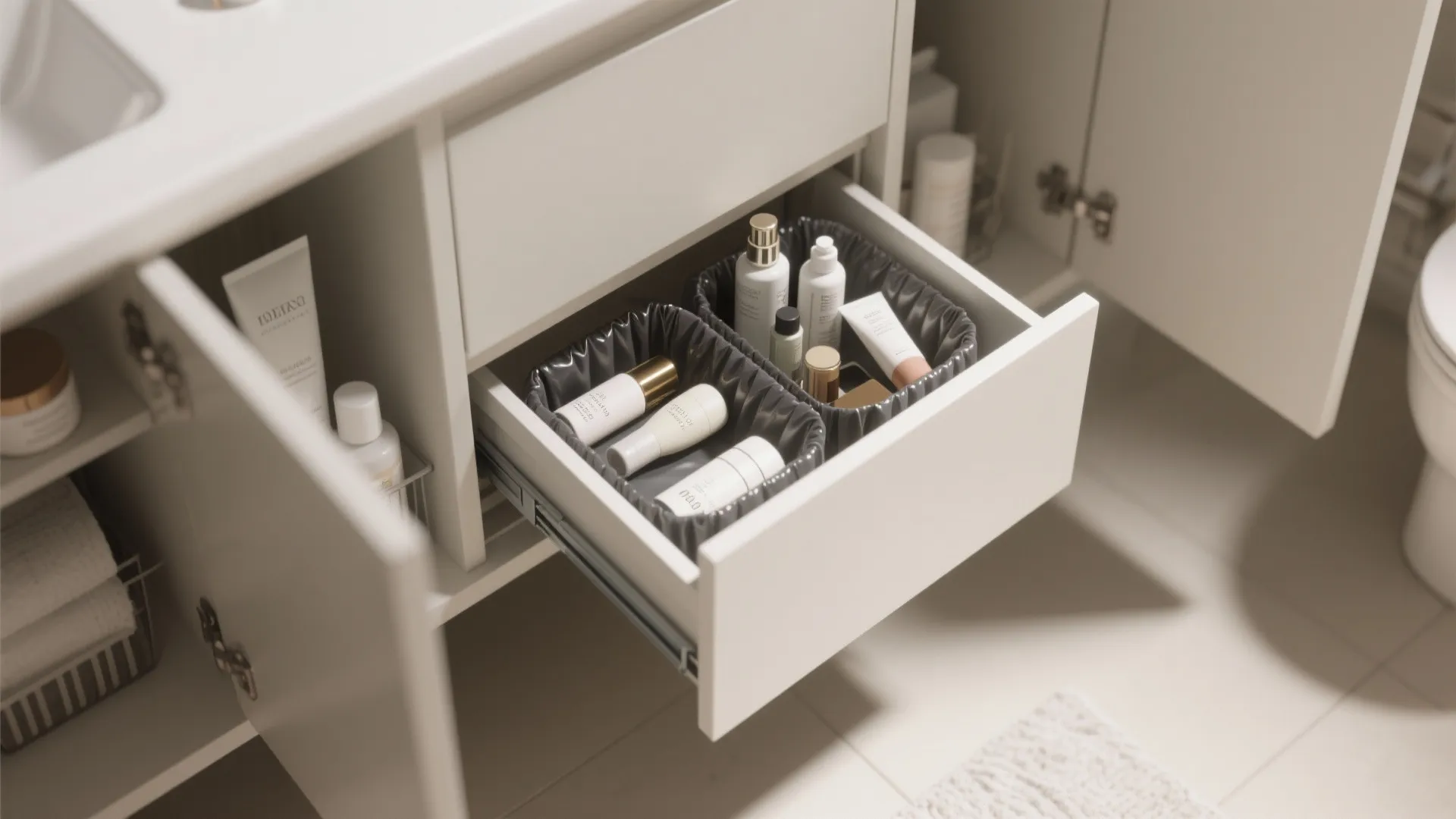 Under-sink storage drawers