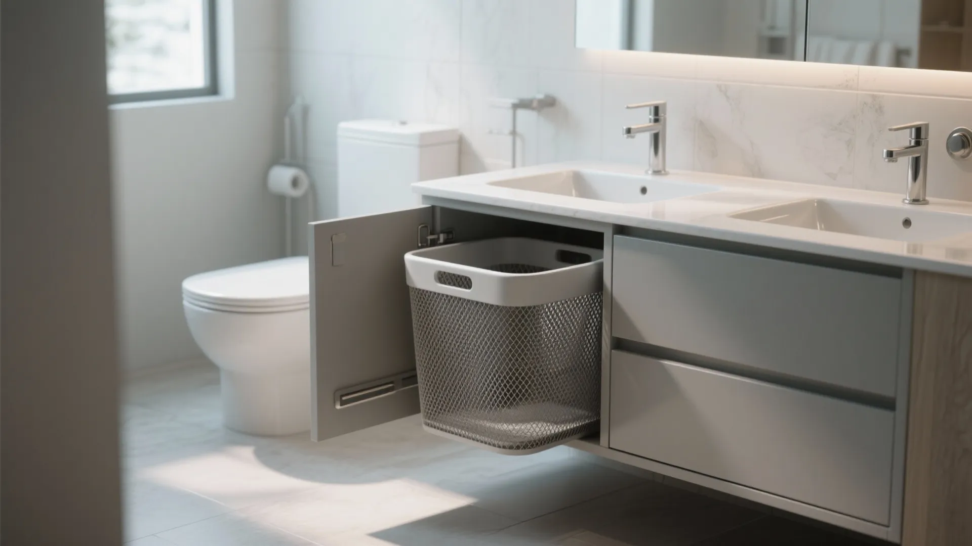 3. Under-sink or under-counter compartment hampers