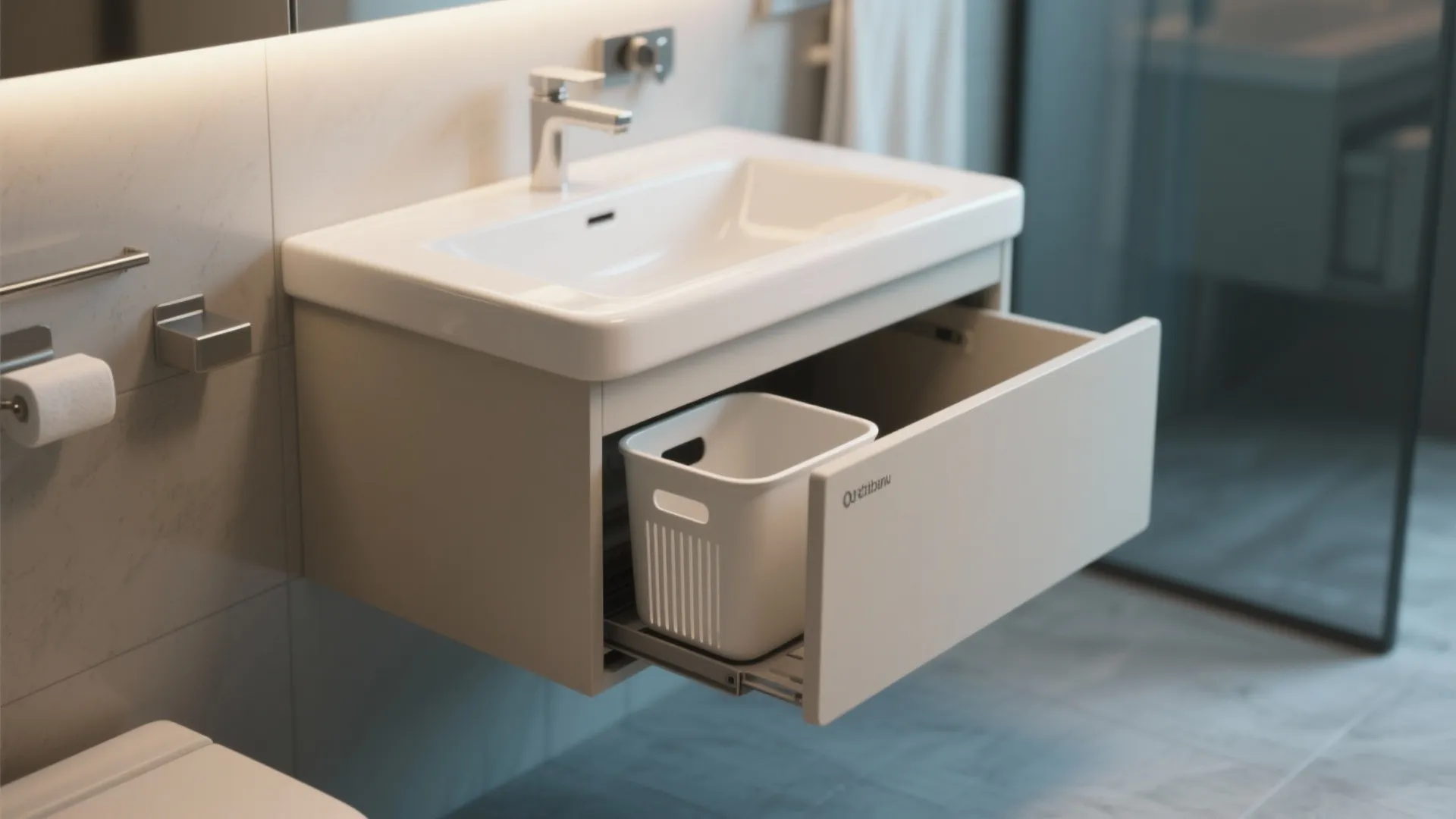 9. Under-Sink Slide Hamper