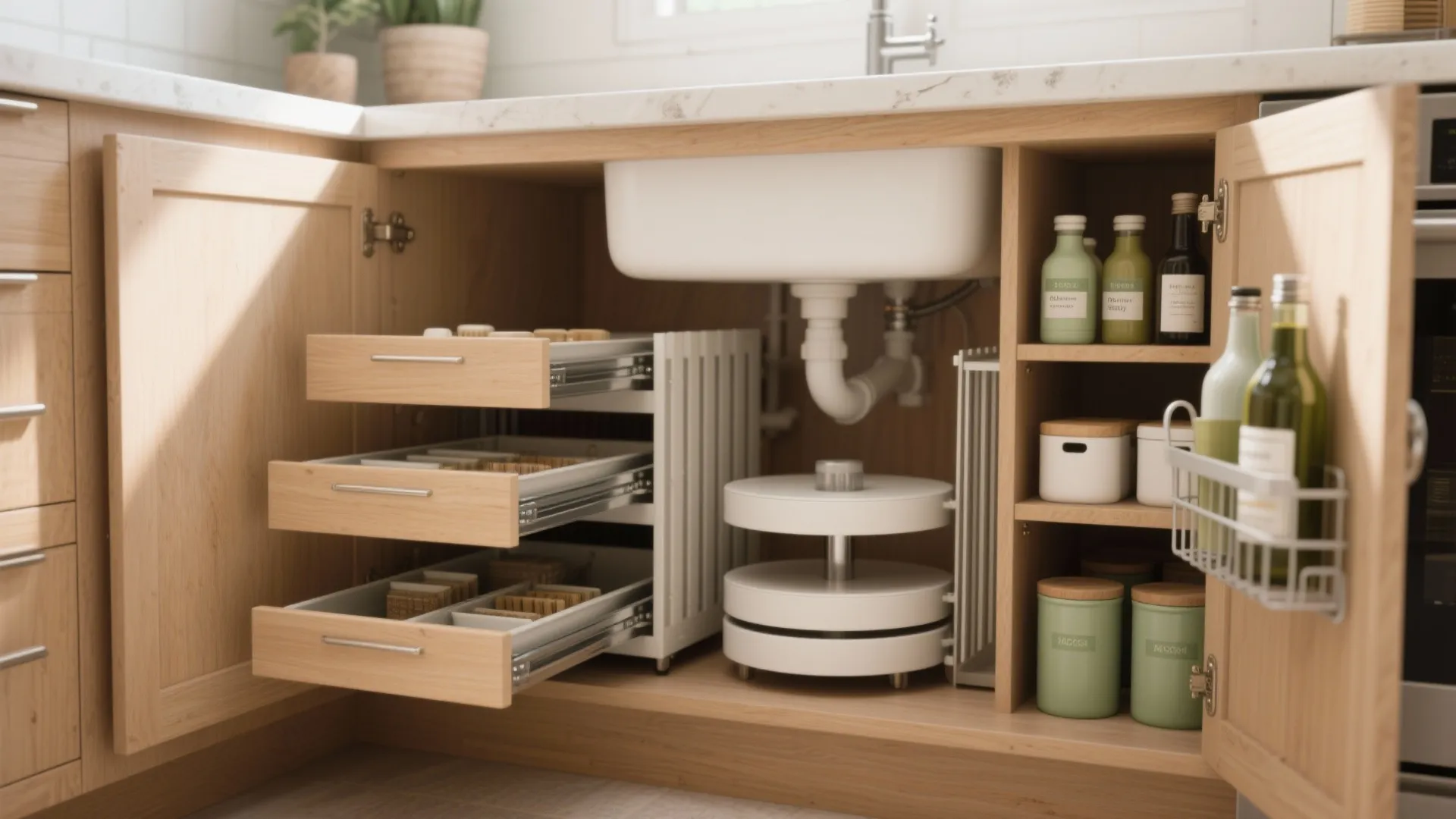 Kitchen Sink Storage Ideas: 5 Compact Solutions: Smart, small-budget ways I use to turn that cluttered cabinet under the sink into usable storage