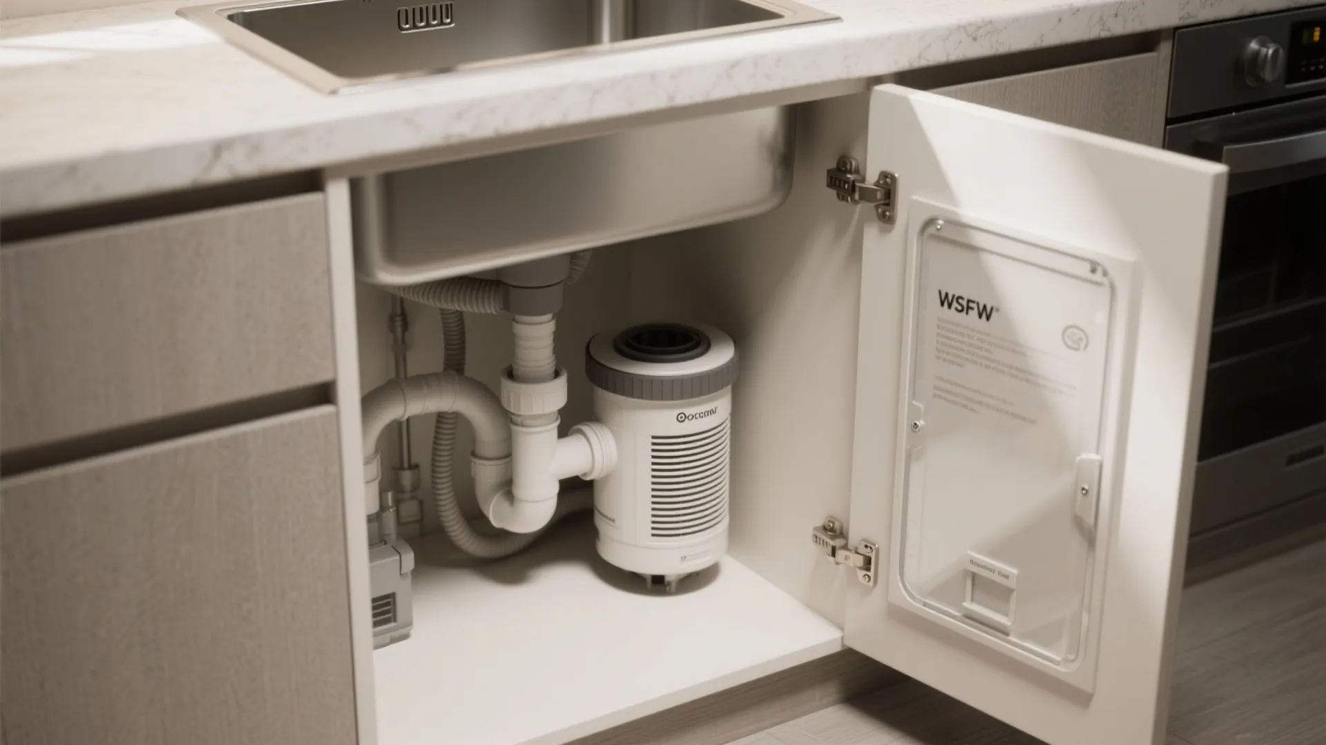 1. Under-sink compact grease interceptor