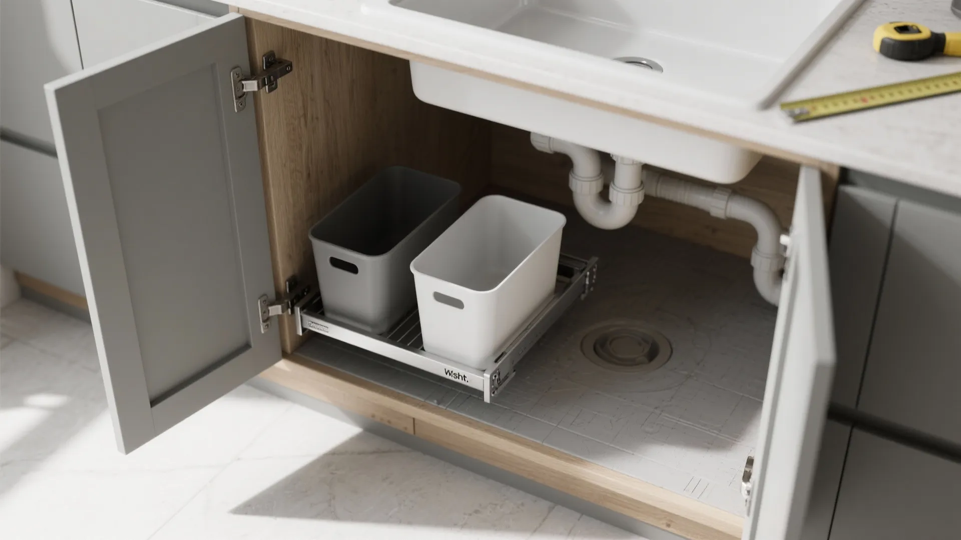 Under-sink slide-out bins