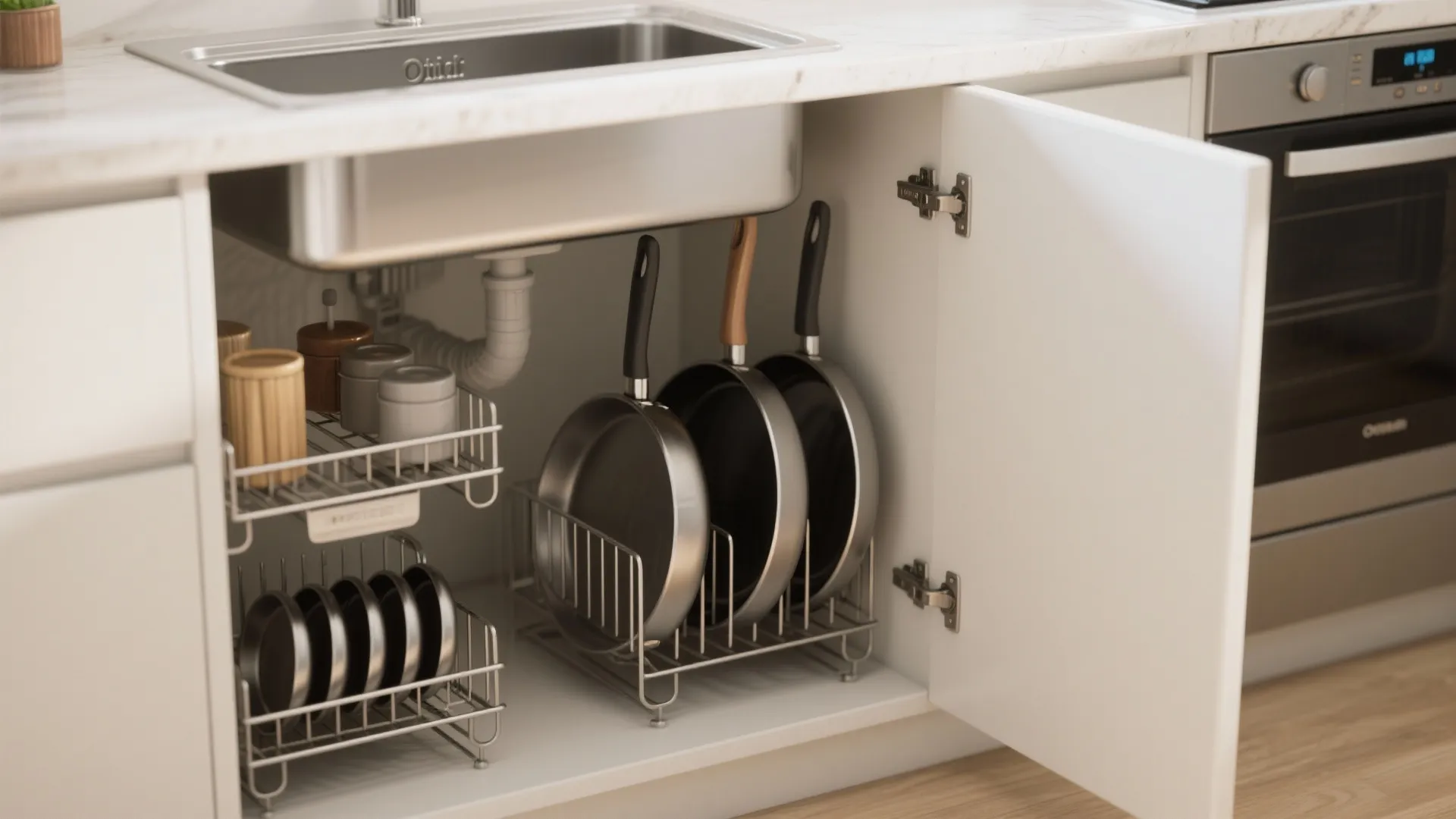 9. Under-Sink Storage for Smaller Pans