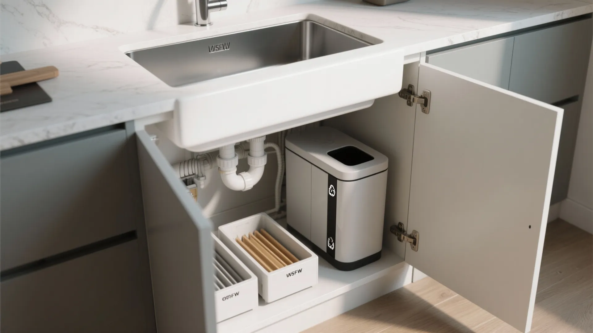4. Optimize storage under the sink