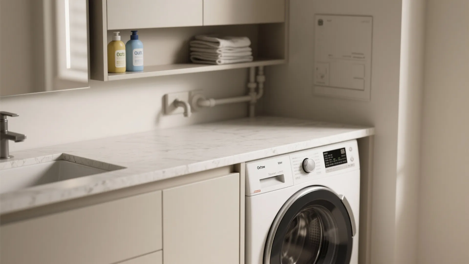 3. Under-Sink Washer with Sliding Shelf