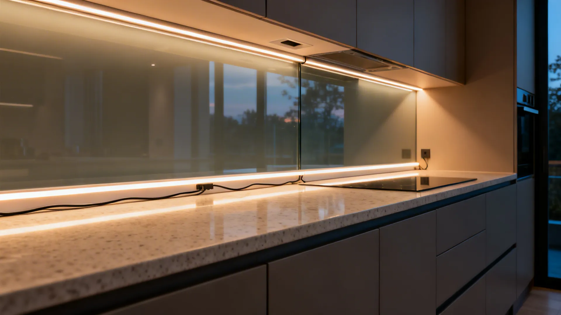 Under-slab lighting and service routing