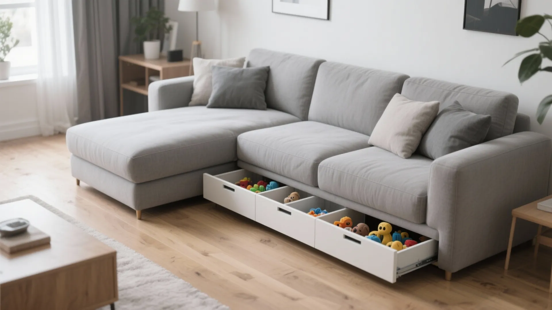 8. Under-sofa Pull-out Drawers