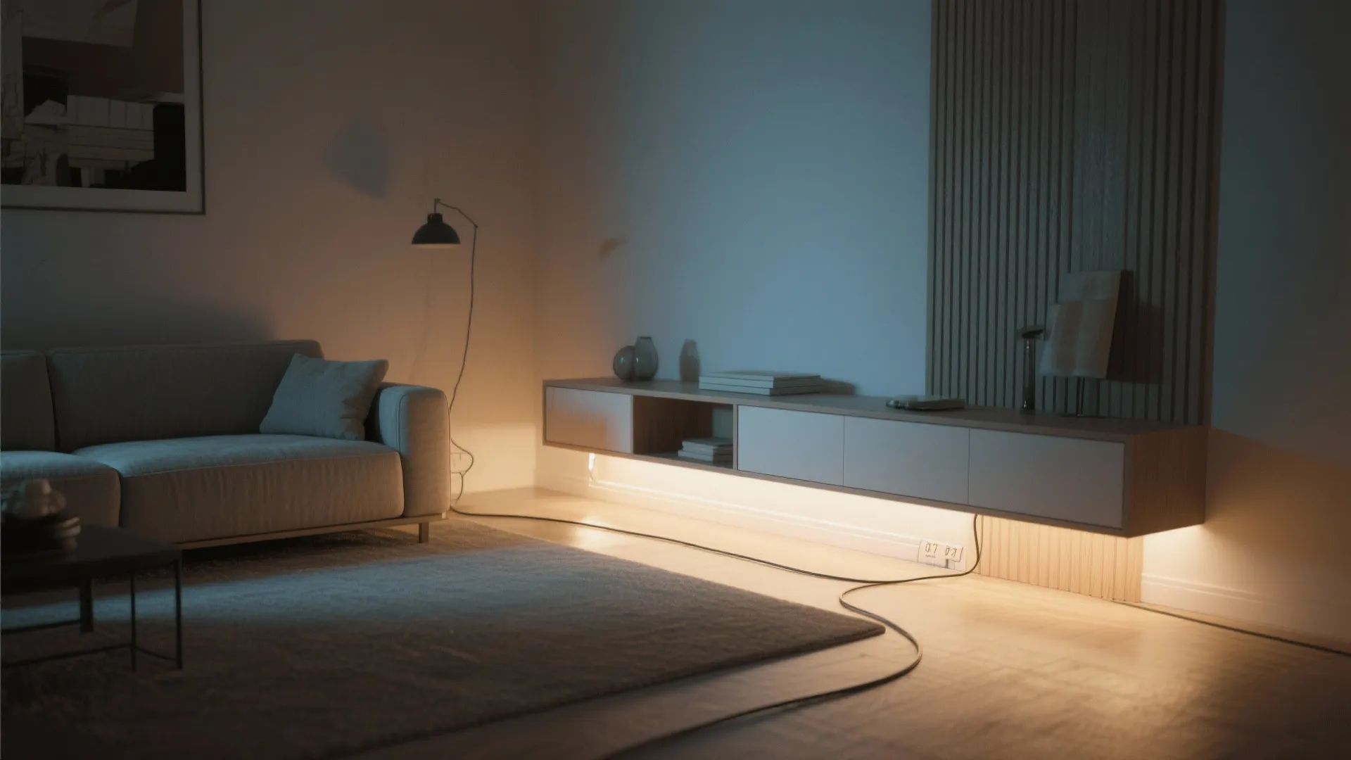 Under-Sofa and Console Floating Effect