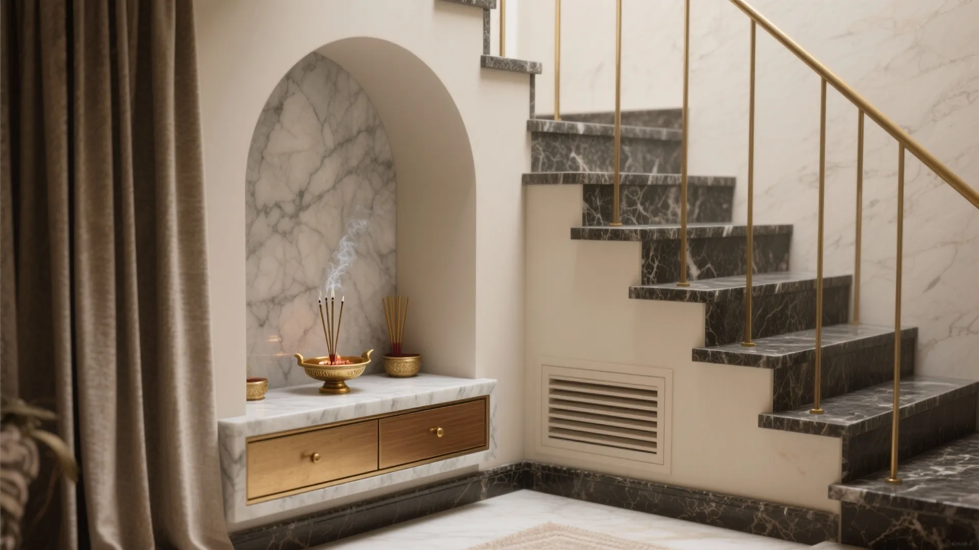 Tip 4: Under‑Stair or Column Wrap Shrine