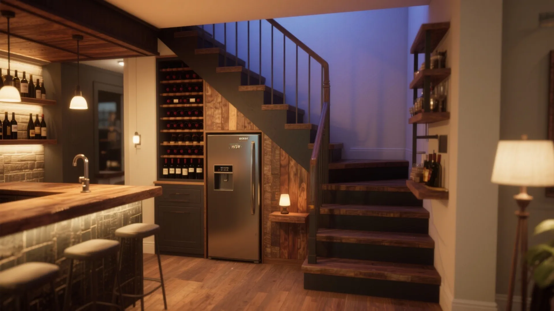 6. Under-stair Wine & Whiskey Nook