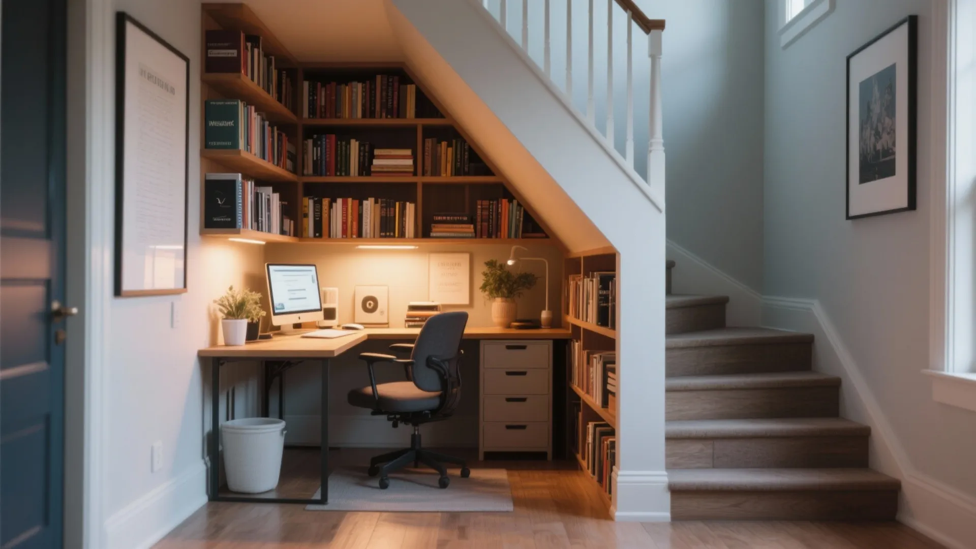 7. Under-Stair Book Nook