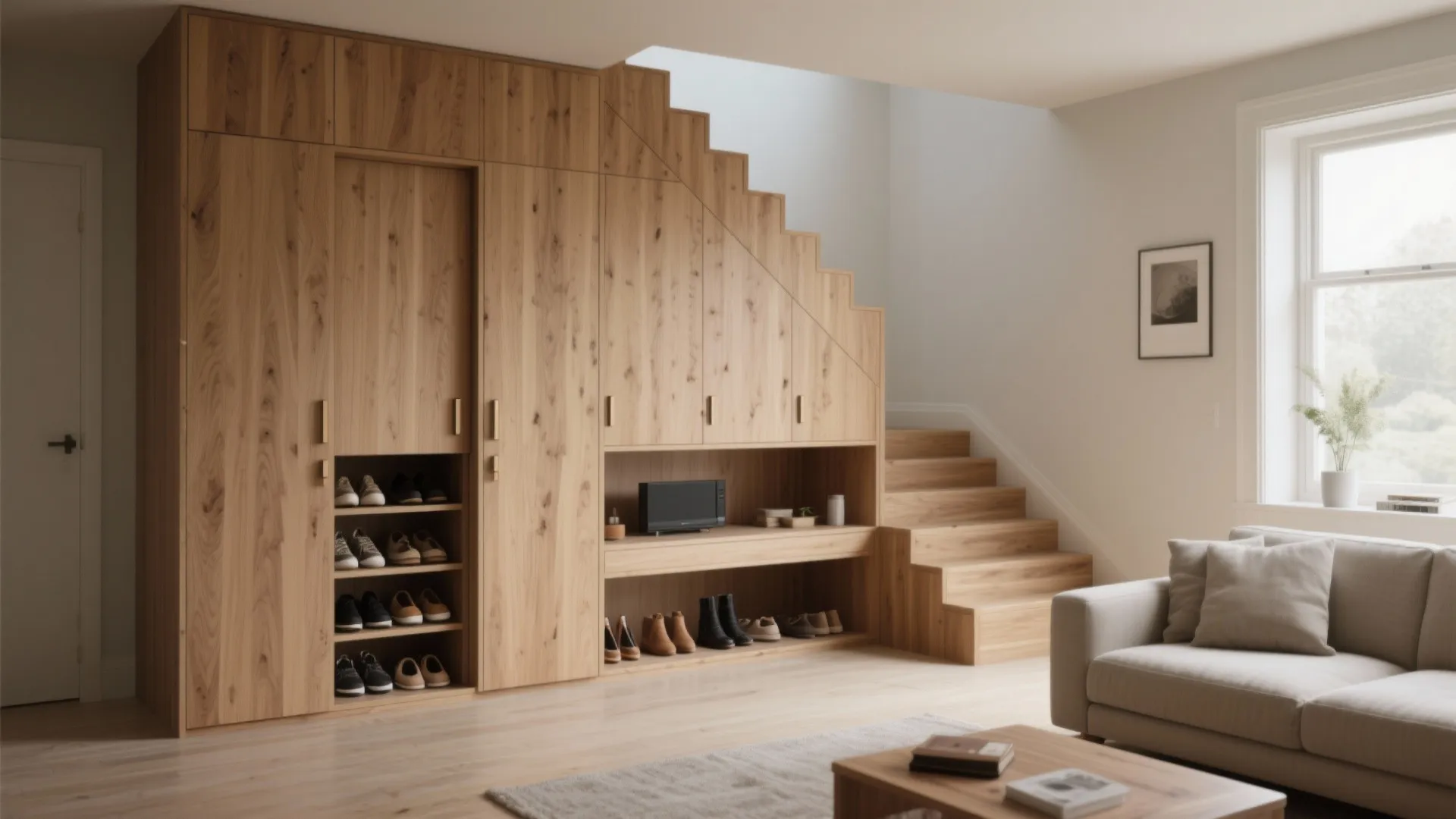 Under-stair built-ins that disappear
