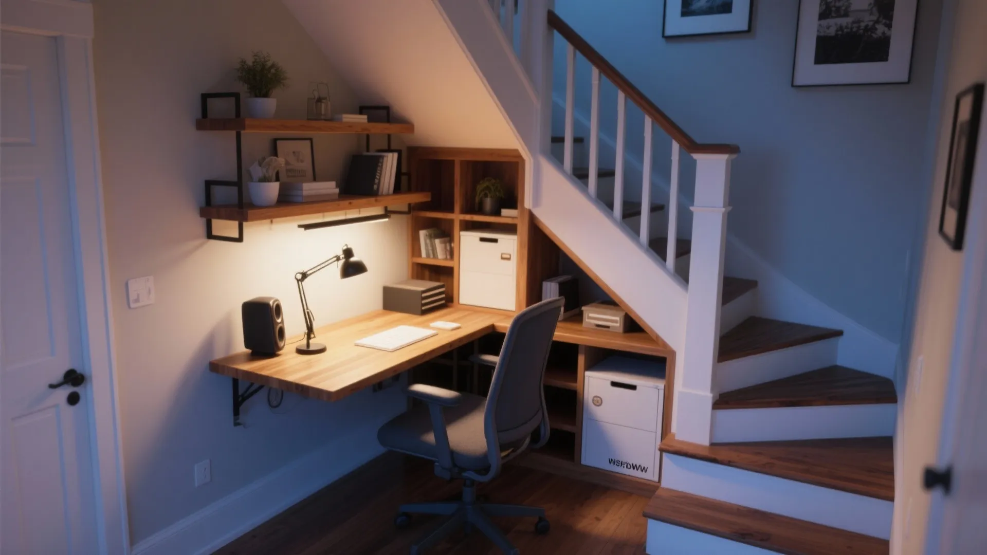 9. Under-Stair Desk