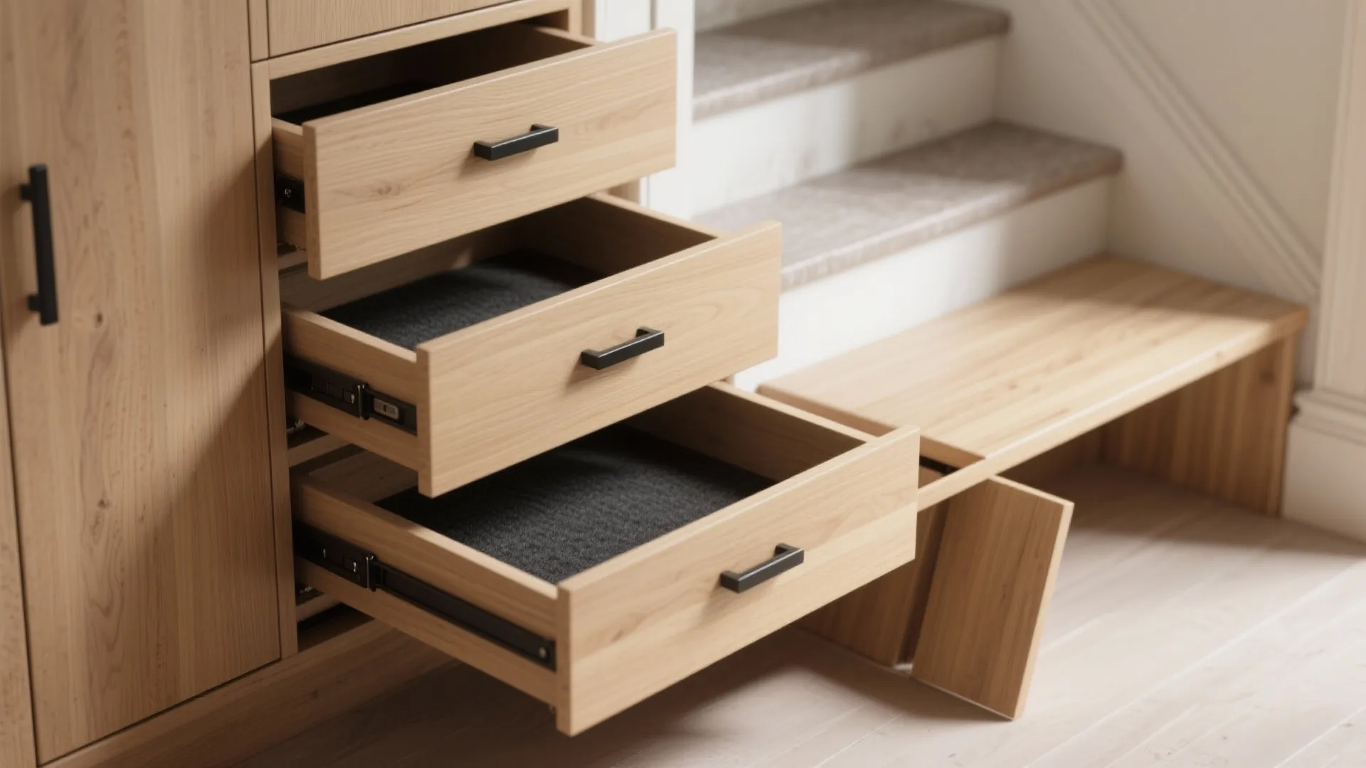 3) Build It In: Storage Under Stairs, Along Half-Walls, and Into Benches