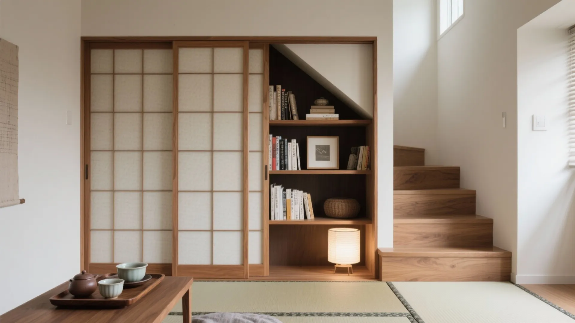 Tips 2: 東京小戸型の階段下を“宿のしつらえ収納”に（収納技巧を可視化）