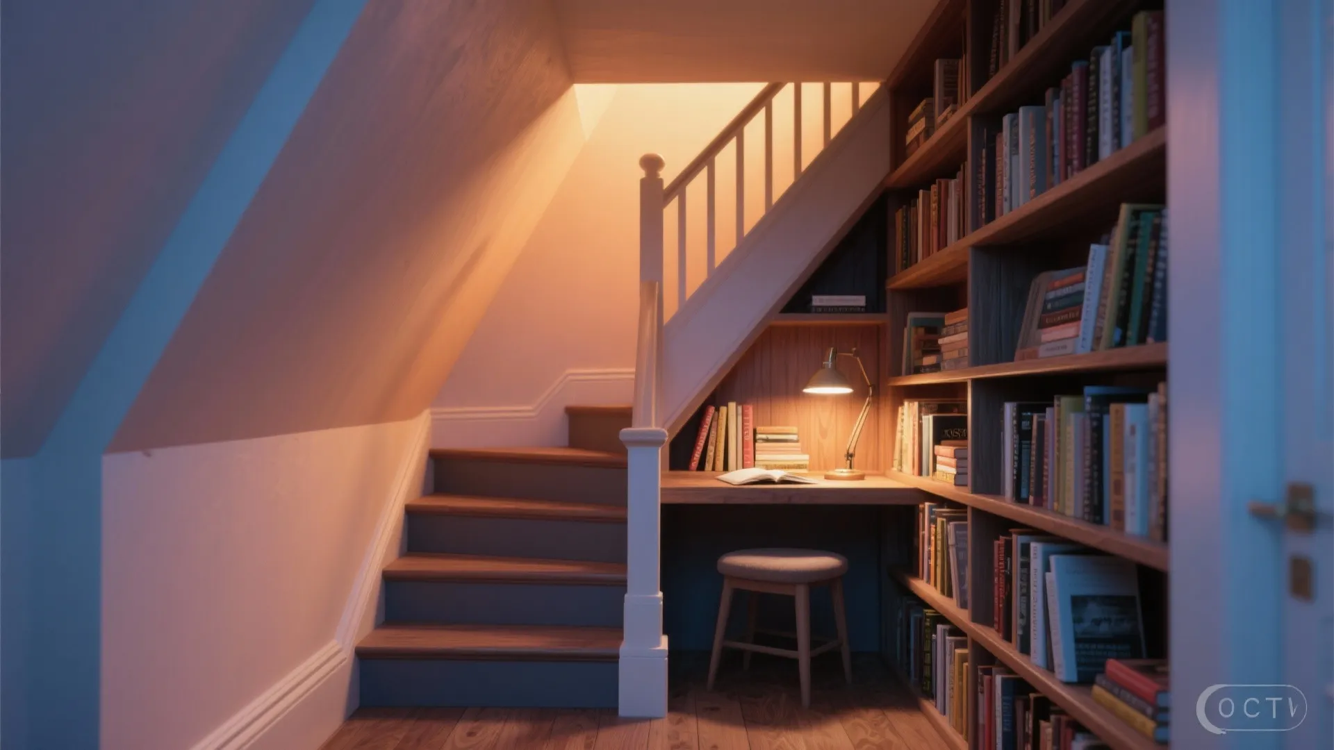 2. Under-stair nook bookshelf