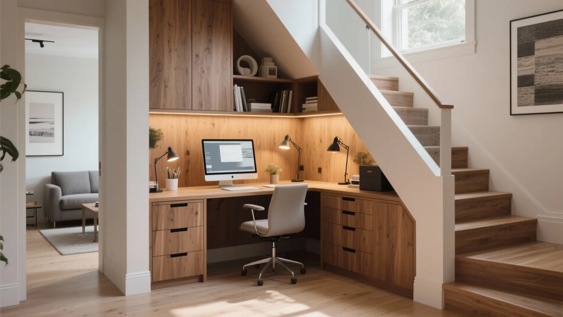 7. Under-Stair Office Setup