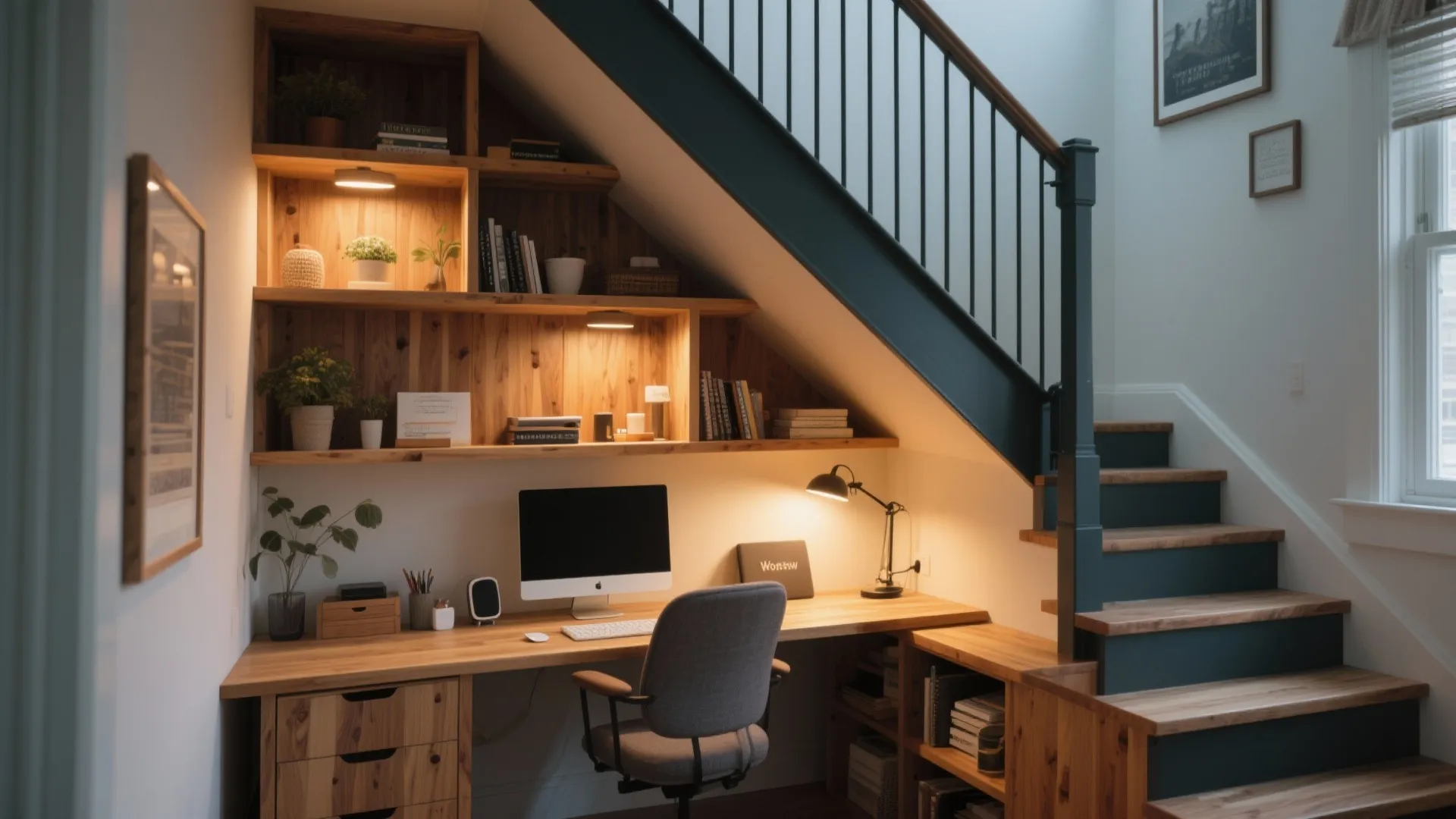 7. Under-Stair Office Nook