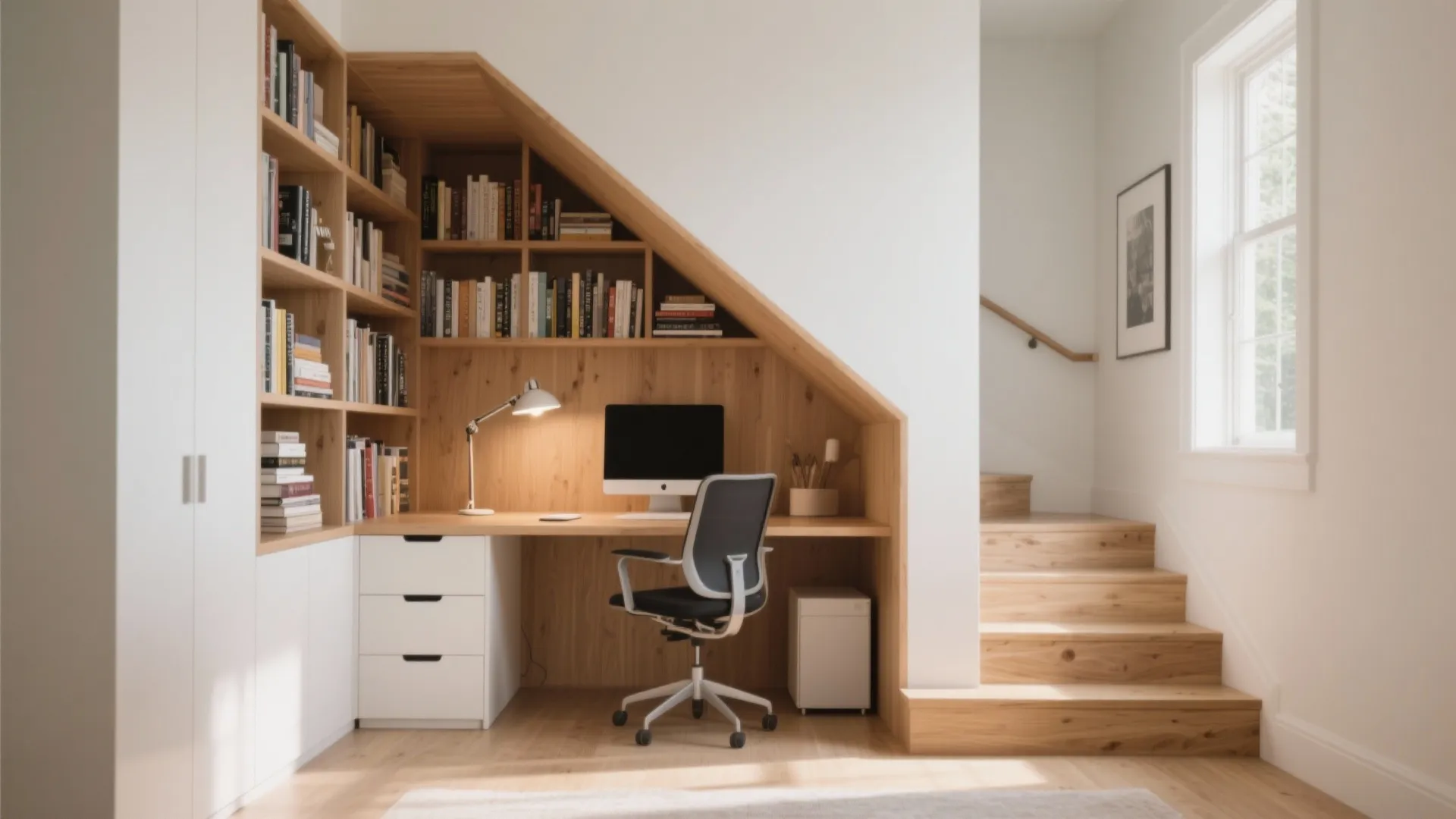4. Desk Under the Stairs