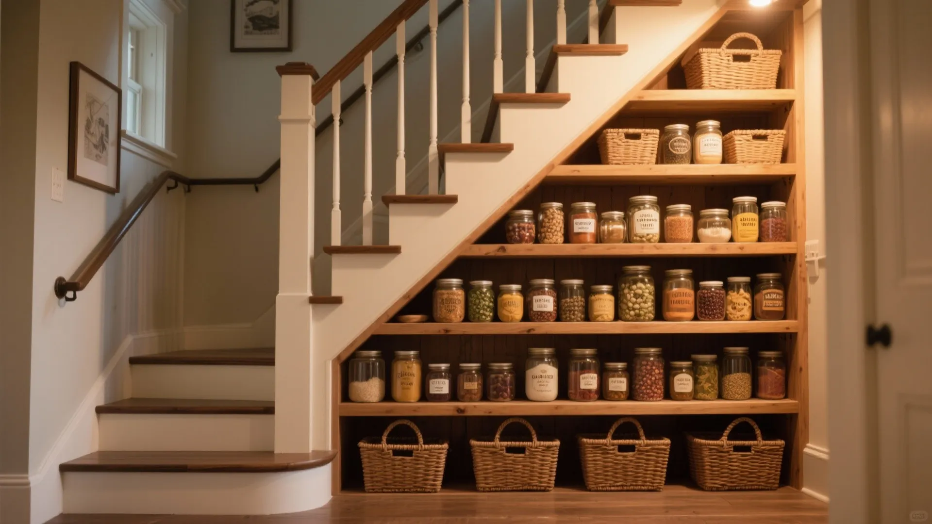 Idea 6: Hidden Under-Stair Pantry