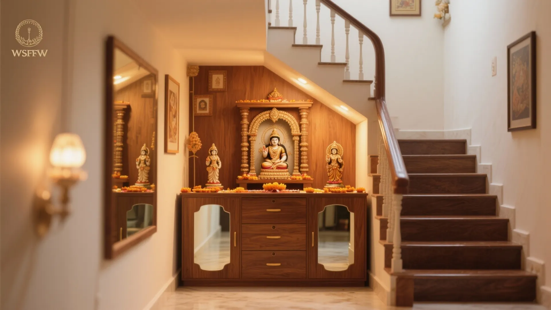 Under-stair Pooja Space