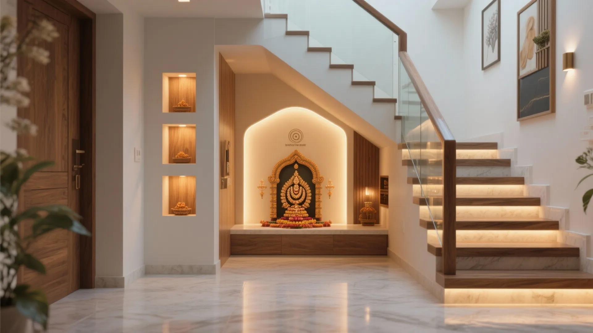 Under-Stair Pooja Space