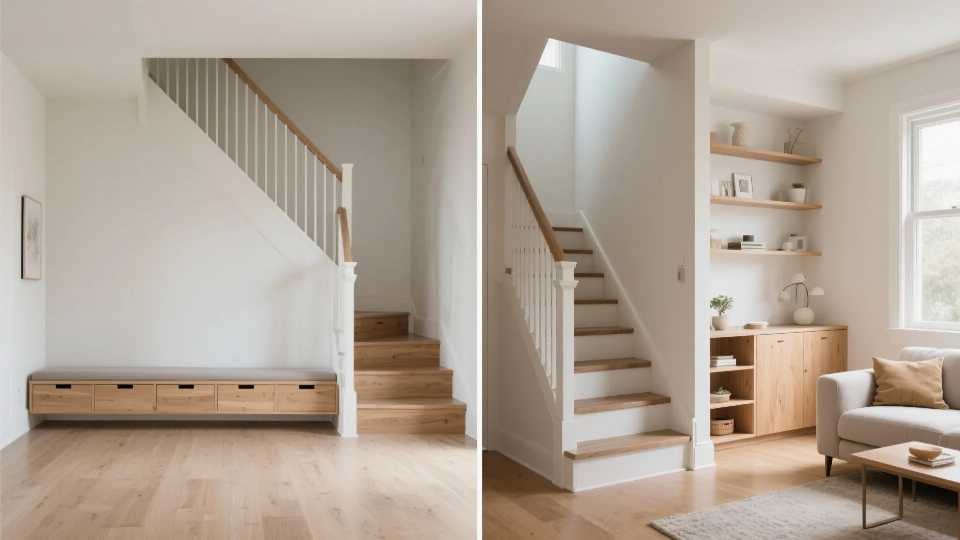 1. Built-in Storage Under the Stairs
