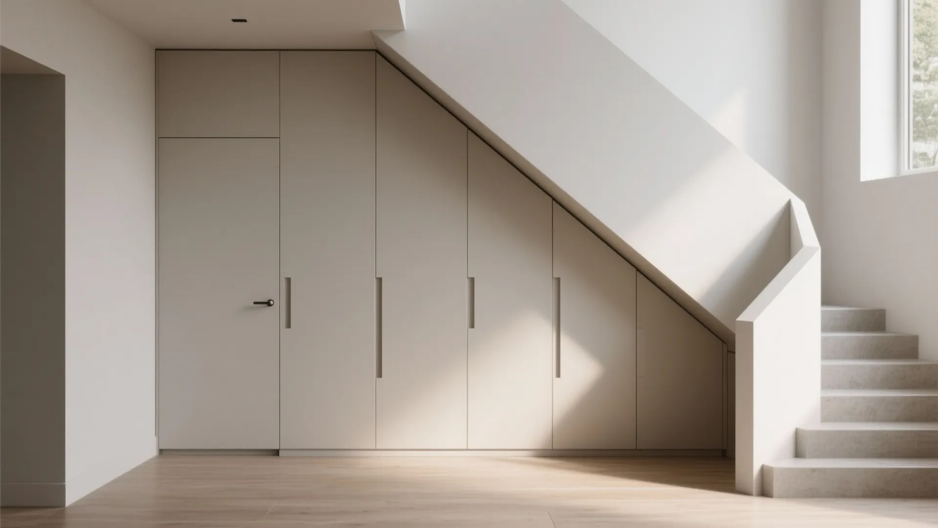 Under-stair Storage with Minimalist Style