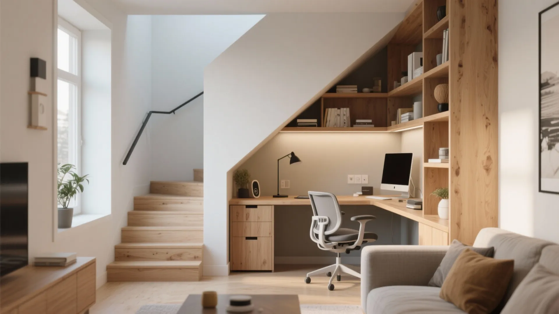 6. Under-Stair Workspace Nook