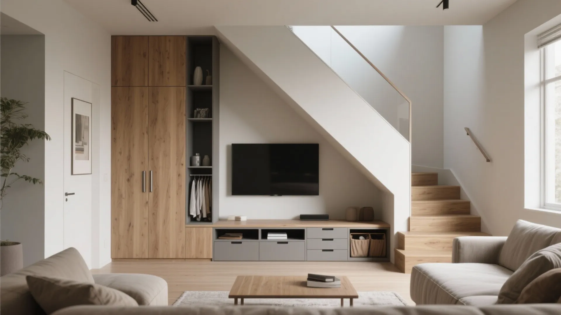 Under-stairs built-ins that actually earn their keep